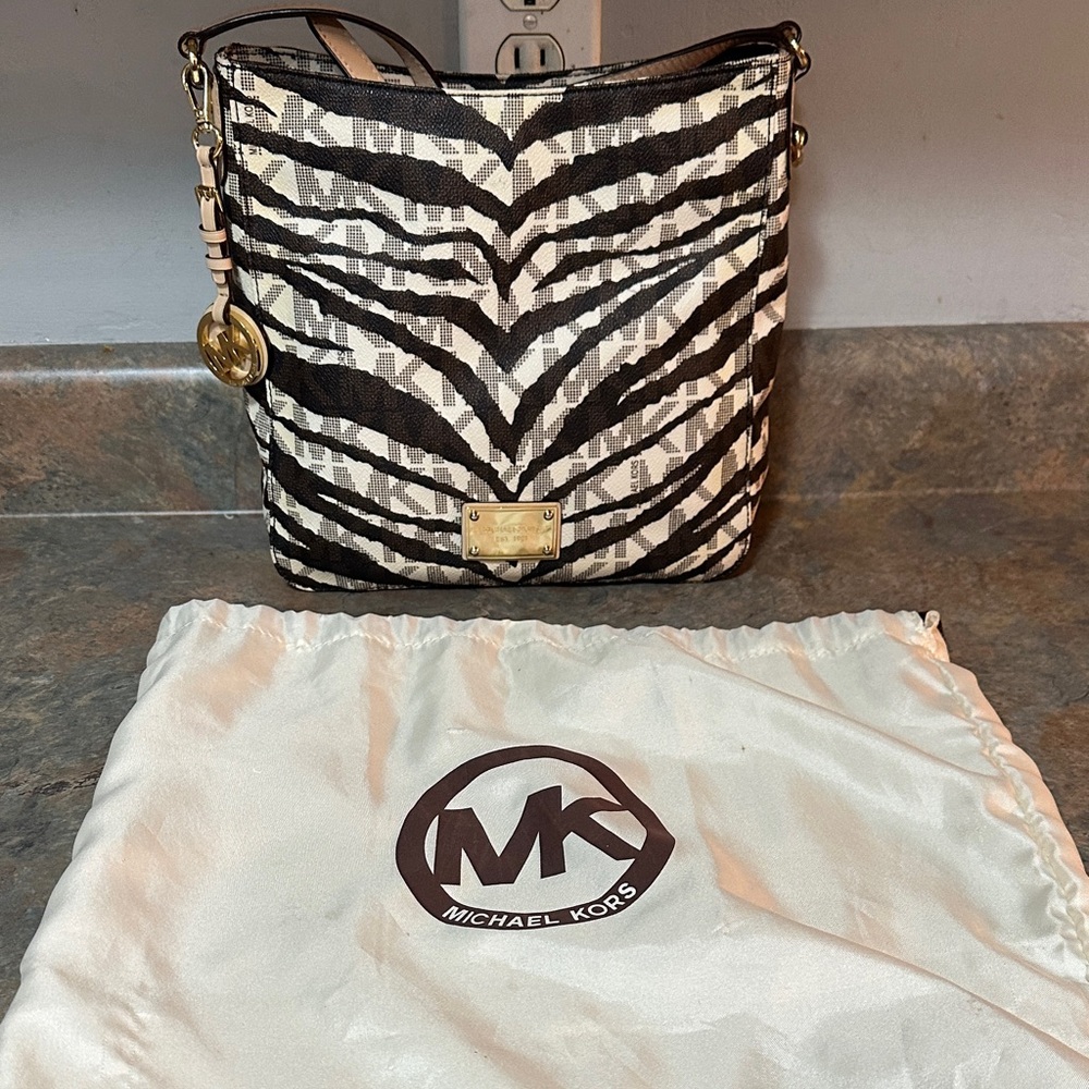 Michael Kors Zebra Pattern Shoulder Bag